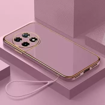 Чехол для OnePlus 11 1 + 11R, чехол для телефона One Plus ACE 2 Pro, чехол 1 + Ace2 oneplus 11 11r, роскошный противоударный чехол с квадратным покрытием OnePlus 11&Case & Strap снег белый