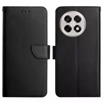 Чехол для OnePlus 13R 5G из натуральной коровьей кожи, чехол для телефона с текстурой наппа Black