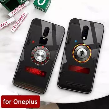 Чехол для Oneplus 7 pro, стеклянная задняя крышка с замком и узором, чехол Oneplus 6t для Oneplus 1+ 5 6 Oneplus 6 6t 7 pro Oneplus 5T