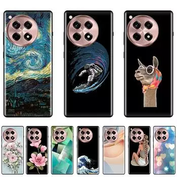 Чехол для OnePlus Ace3, черный, 6,78 дюйма, милый мультяшный чехол из ТПУ, мягкая задняя крышка для Ace 3, полная защита, ультратонкий белый