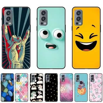 Чехол для OnePlus Nord 2 5G черный Tpu мягкий милый мультяшный чехол для OnePlus Nord 2 5G ударопрочный противоскользящий бампер с полной защитой белый