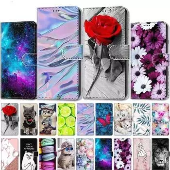 Чехол для OPPO A16 A53 A53S A54 A55 A72 A73 A74 A93 A93S A94 A95 4G 5G флип-модный кожаный чехол-книжка для OPPO F19 Reno6 Z чехол для телефона Box Cat