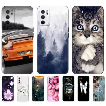 Чехол для OPPO A16, чехол для OPPO A16S, задняя крышка для телефона OPPOA16, бампер OPPOA16S OPPO A 16 S 16S, черный силиконовый чехол из ТПУ 6,52 дюйма OPPO A16