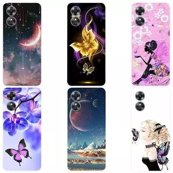 Чехол для OPPO A17 A 17, силиконовый чехол из ТПУ, защитный чехол для телефона, чехол для OPPO A17