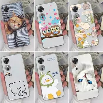 Чехол для OPPO A1 A15 A16 A17 A35 A52 A72 A5 A9 2020, мягкий силиконовый прозрачный милый чехол из ТПУ для OPPO, бамперы для телефонов, чехлы для OPPO OPPO A1 Pro 5G