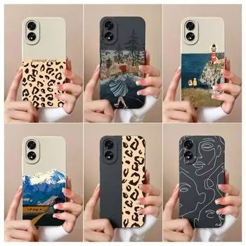 Чехол для OPPO A2 A38 A79 A98 Realme C53 Narzo N53, черный, белый цвет, модная сумка для телефона, мягкий жидкий силикон, противоударный матовый чехол для OPPO Shell Oppo A2 5G