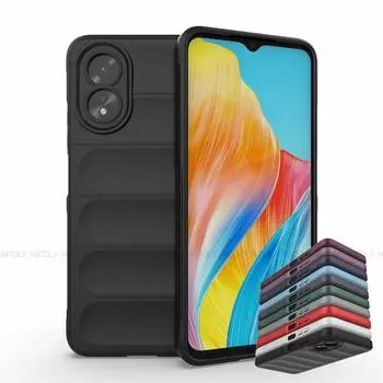 Чехол для OPPO A38 4G OPPO A38 A58 A78 4G, роскошный матовый чехол из ТПУ, противоударный силиконовый противоскользящий чехол для задней панели телефона OPPO A38 4G OPPO A38 4G красный