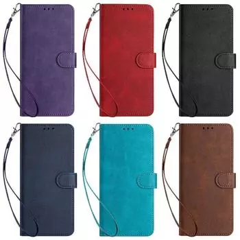 Чехол для OPPO A3 A2 Pro A3X A2M A1i A2X A1X 4g 5g роскошный флип-чехол-кошелек из искусственной кожи с отделением для карт и подставкой со шнурком OPPO A3 Pro чёрный