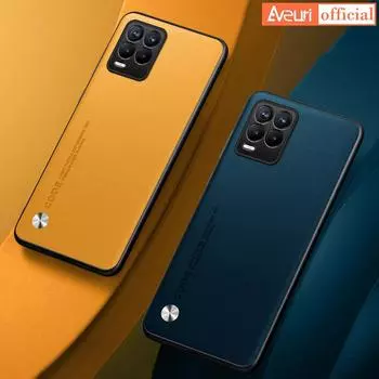 Чехол для OPPO A54 4G K9X Coque Роскошный чехол для телефона из искусственной кожи для Realme 8 Pro Narzo 30 5G Матовый силиконовый чехол с полной защитой For Realme 8 4G оранжевый