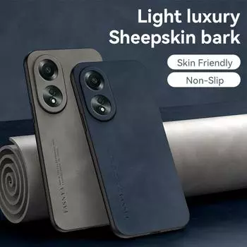 Чехол для OPPO A58 A 58 4G CPH2577, мягкий силиконовый край, твердая задняя крышка, чехол для телефона из искусственной кожи For OPPO A58 4G чёрный