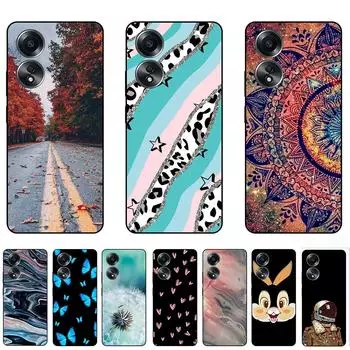 Чехол для Oppo A58, черный чехол 5,5 дюйма для Oppo A58, полная защита, противоударный чехол, чехол Etui, бампер, мягкий ТПУ OPPO-A58-Y41_Style3