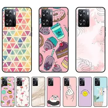 Чехол для Oppo A77 4G, черный роскошный мягкий чехол из ТПУ на OppoA77, полный защитный бампер на 360, противоскользящий A77-Style 1