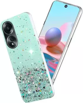 Чехол для OPPO A78 A58 A18 A38 A79 4G A98 A96 A76 A16 A15 A57 A77 5G Reno 10 Pro 8 7 Lite 6, прозрачный блестящий блестящий силиконовый мягкий тонкий чехол OPPO Reno11 Pro чёрный