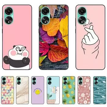 Чехол для Oppo A78 CPH2483, модные противоударные силиконовые черные чехлы из ТПУ на OppoA78, ультратонкие противоударные 6,56 дюйма, полная защита oppo A78-Style 1