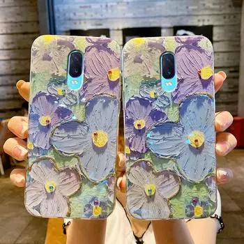 Чехол для OPPO F11 F9 A5S A7 A11K A12 A3s A12e, мягкий силиконовый чехол на заднюю панель с изображением цветов, чехол для телефона For OPPO F11 чёрный