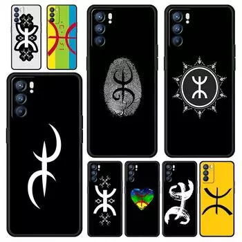 Чехол для Oppo Find X6 Pro X5 A54 A53 A52 A9 A15 A95 A17 A16 A76 A74 A57 A31 Reno8 Reno7 Reno6 Pro 5G, чехол с берберским флагом амазигов Oppo A31