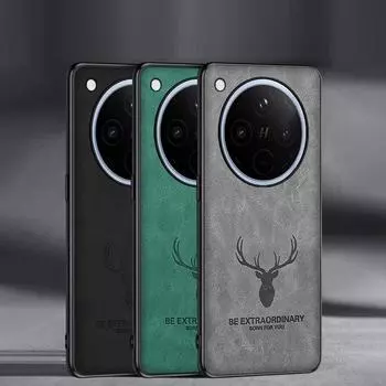 Чехол для Oppo Find X8 Pro, кожаный противоударный чехол для телефона OPPO Find X7 Ultra, защитная задняя крышка с изображением головы оленя из мультфильма для oppo Find X6 X7 X8 Pro For Find X8 красный