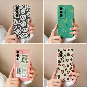 Чехол для OPPO Realme 12 13 P1 A3 Pro Plus C63 K12X Модные этикетки Защита камеры Мягкий жидкий силикон Простой узор Ударопрочный для OPPO Чехол Capa Oppo A3x 5G (India)