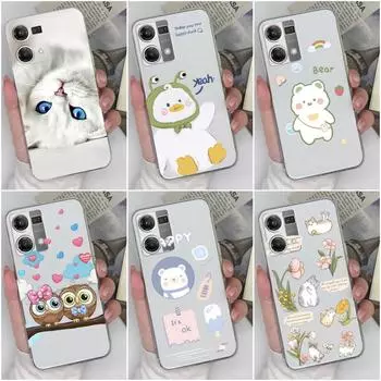 Чехол для OPPO Realme 8 9 10 Pro + C55 C33 Reno7 Pro SE 4G 5G 8T, милый противоударный силиконовый мягкий бампер из ТПУ для OPPO Reno 8 9 Pro, задняя крышка для телефона OPPO Reno 4G (6.4 )