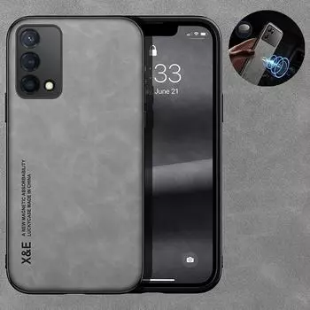 Чехол для OPPO Realme GT Master Edition со встроенной магнитной подставкой, кожаный чехол для телефона RealmeGT Realmy GT 5G GTmaster, задняя крышка Realme GT Master темно серый