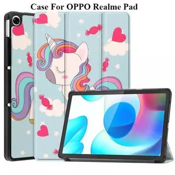 Чехол для OPPO Realme Pad 10,4 2021 RMP2102 RMP2103, противоударный чехол для планшета 2 в 1, силиконовый гибридный чехол с подставкой