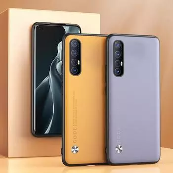 Чехол для OPPO Reno 3 Pro 5G, роскошный кожаный чехол для телефона OPPO Find X2 Pro X2 LIte Neo, силиконовый чехол, противоударный защитный чехол Reno 3 4G оранжевый