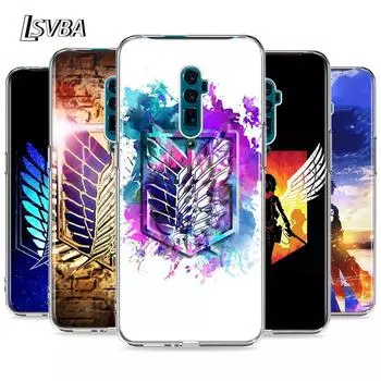 Чехол для OPPO Reno 4 3 Pro 10X Zoom 2 ZF ACE X2 Pro 5G Coque Anime Attack On Titan для OPPO A5 A9 2020 Чехол для телефона Reno (4G)