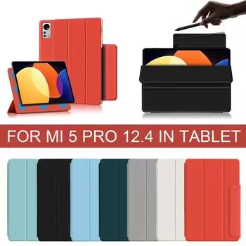 Чехол для Pad 5 Pro 12,4 дюйма, чехол для Mi Pad 5 Pro 12,4 дюйма, силиконовый чехол с автоматическим пробуждением и сном, поддержка зарядки One Size синий