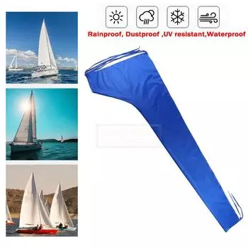 Чехол для паруса 8-9/9-10/10-11/11-12/12-13 футов, чехол для лодки с гротом, водонепроницаемый, защита от ультрафиолета, ветрозащитный козырек от снега, синий парус для гика