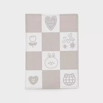 Чехол для паспорта Line Friends Project 1907 «Коричневый на зеленой устрице»