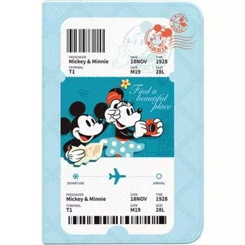 Чехол для паспорта с защитой от взлома Disney Travel, защита от скимминга, блокировка RFID, защита от взлома, дизайн, кошелек для паспорта, подлинный Disney