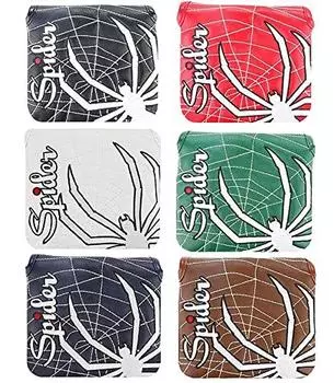 Чехол для паттера, чехол для гольф-головки с магнитом для мяча Mallet Odyssey 2 TaylorMade Spider, черный, красный, зеленый, белый, темно-синий, коричневый 2022 (коричневый)