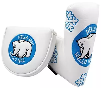 Чехол для паттера Чехол для головки Совместимо с мячами Odyssey 2 Для молотков Магнитного типа Совместимо с мячами Scotty Cameron Odyssey Для кеглевого типа Polar Bear (для белый