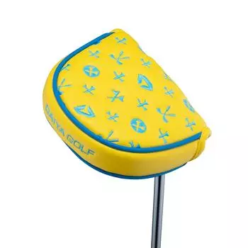 Чехол для паттера DAIYA GOLF Diamond, для клюшки типа «Mallet», с магнитной монограммой, искусственная кожа, 20 цветов, желтый, PC-5002 жёлтый