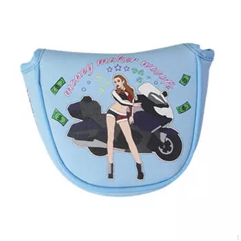 Чехол для паттера для гольф-молота, стильный, легко моется, удобный Gray Blue