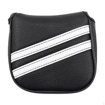 Чехол для паттера для гольфа, чехол для большинства клубных тренировок, компактный, из искусственной кожи чёрный