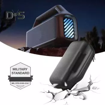 Чехол для переноски динамика большой емкости с застежкой-молнией, ударопрочный, прочный, жесткий чехол для динамика Soundcore Boom 2 чёрный