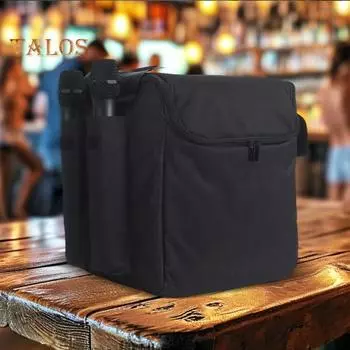 Чехол для переноски динамика с плечевым ремнем и застежкой-молнией, большая вместимость, водонепроницаемая портативная дорожная сумка для PartyBox Essential чёрный