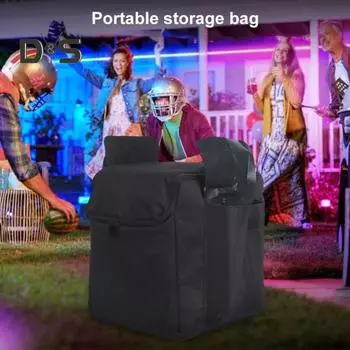 Чехол для переноски динамика с плечевым ремнем и застежкой-молнией, большая вместимость, водонепроницаемая портативная дорожная сумка для PartyBox Essential чёрный