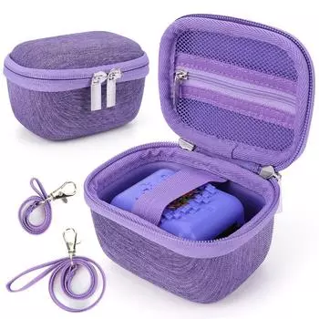 Чехол для переноски EVA Hard, ударопрочный, защитный, устойчивый к царапинам, с ремешком и шнурком для руки для Bitzee Virtual Electronic Pet фиолетовый