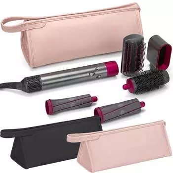 Чехол для переноски фена Dyson, водонепроницаемый чехол для хранения фена, сумка для хранения из искусственной кожи, дорожные органайзеры для хранения, дропшиппинг розовый