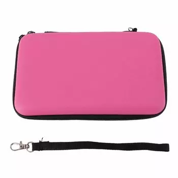 Чехол для переноски игровой консоли, портативный, с внутренним карманом на 8 игровых слотов, защитный чехол для путешествий с жестким корпусом розовый