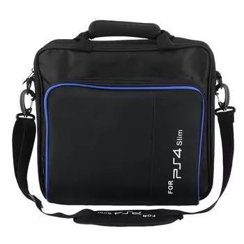Чехол для переноски игровой консоли PS4 Slim и аксессуаров, противоударный защитный чехол для переноски на плече, дорожный чехол для хранения