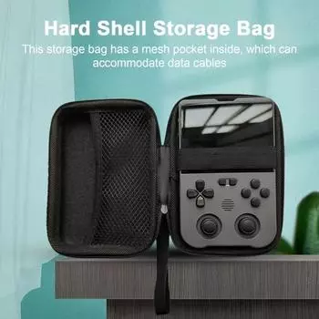 Чехол для переноски игровой консоли XU10, Miyoo Mini Plus, Miyoo Mini+, ANBERNIC RG35XX, противоударный портативный защитный чехол из ЭВА с жестким корпусом белый