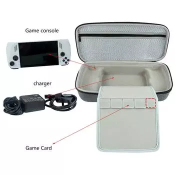 Чехол для переноски консоли ROG Ally, серый защитный жесткий портативный дорожный чехол, водонепроницаемая сумка для хранения консоли
