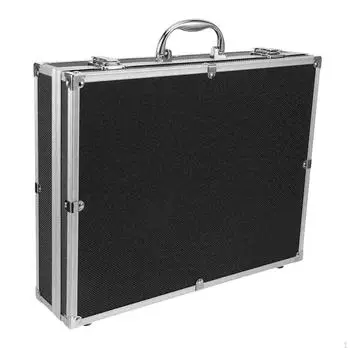 Чехол для переноски микрофонов, прочный, с губкой, профессиональный алюминиевый ящик для инструментов, чемодан для микрофона