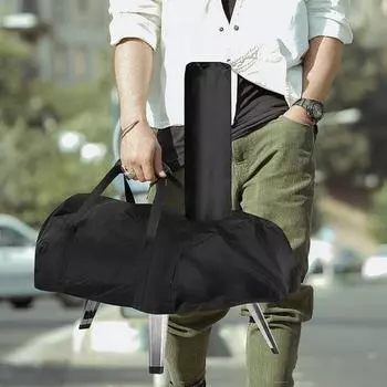 Чехол для переноски печи для пиццы для Ooni Karu 12 со съемной сумкой для дымохода. Моющаяся пыленепроницаемая защитная сумка большой емкости для духовки для пиццы. чёрный