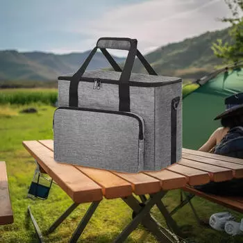 Чехол для переноски, портативный, прочный, с застежкой-молнией, множеством карманов, сумка для хранения электростанции, органайзер для