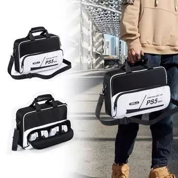 Чехол для переноски, водонепроницаемый защитный чехол, противоударный чехол для хранения с плечевым ремнем для PS5 Slim для консоли Playstation 5 Slim