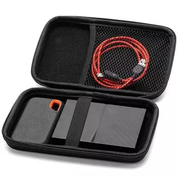 Чехол для переноски, жесткий чехол на молнии из ЭВА для MP3-плееров, USB-кабеля, наушников, карт памяти и многого другого